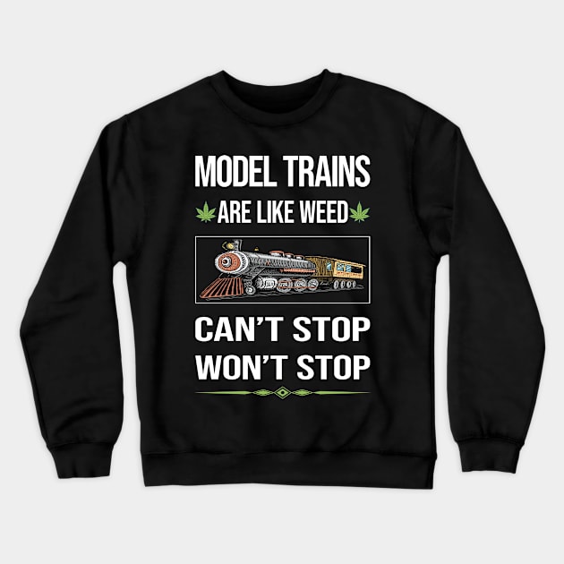 Funny Cant Stop Model Train Trains Railroad Railway Crewneck Sweatshirt by lainetexterbxe49